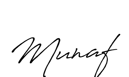 Design your own signature with our free online signature maker. With this signature software, you can create a handwritten (Antro_Vectra_Bolder) signature for name Munaf. Munaf signature style 7 images and pictures png