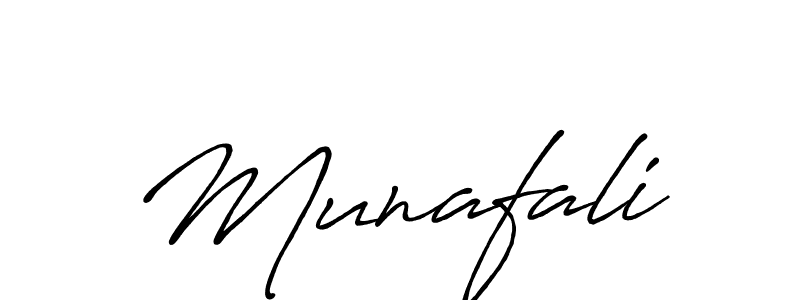 Make a beautiful signature design for name Munafali. With this signature (Antro_Vectra_Bolder) style, you can create a handwritten signature for free. Munafali signature style 7 images and pictures png