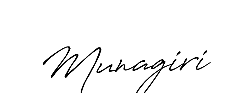 Design your own signature with our free online signature maker. With this signature software, you can create a handwritten (Antro_Vectra_Bolder) signature for name Munagiri. Munagiri signature style 7 images and pictures png