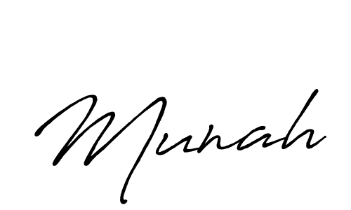 Make a beautiful signature design for name Munah. With this signature (Antro_Vectra_Bolder) style, you can create a handwritten signature for free. Munah signature style 7 images and pictures png