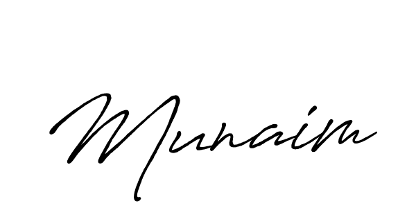 Create a beautiful signature design for name Munaim. With this signature (Antro_Vectra_Bolder) fonts, you can make a handwritten signature for free. Munaim signature style 7 images and pictures png