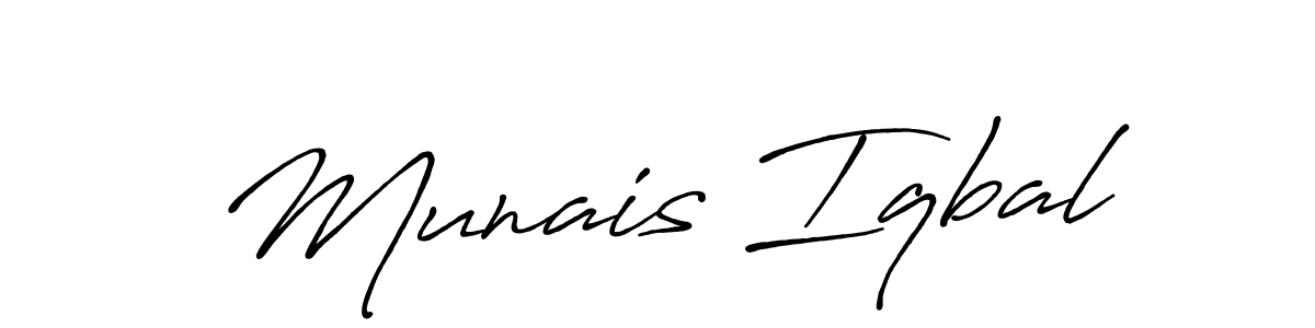 Make a short Munais Iqbal signature style. Manage your documents anywhere anytime using Antro_Vectra_Bolder. Create and add eSignatures, submit forms, share and send files easily. Munais Iqbal signature style 7 images and pictures png