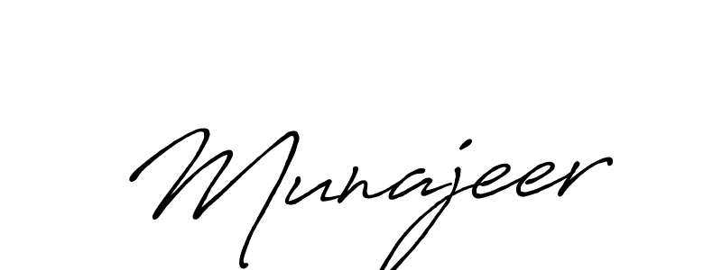 Create a beautiful signature design for name Munajeer. With this signature (Antro_Vectra_Bolder) fonts, you can make a handwritten signature for free. Munajeer signature style 7 images and pictures png