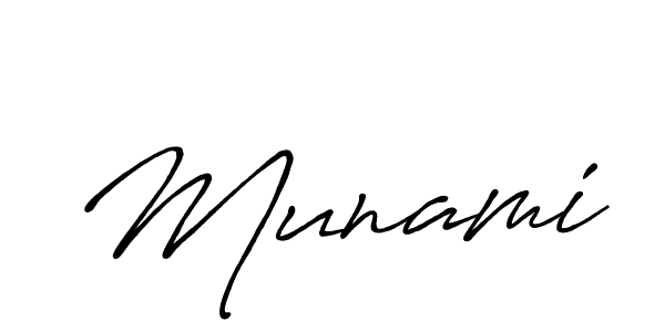 You should practise on your own different ways (Antro_Vectra_Bolder) to write your name (Munami) in signature. don't let someone else do it for you. Munami signature style 7 images and pictures png