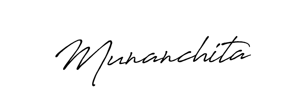 You should practise on your own different ways (Antro_Vectra_Bolder) to write your name (Munanchita) in signature. don't let someone else do it for you. Munanchita signature style 7 images and pictures png