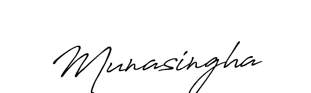 if you are searching for the best signature style for your name Munasingha. so please give up your signature search. here we have designed multiple signature styles  using Antro_Vectra_Bolder. Munasingha signature style 7 images and pictures png