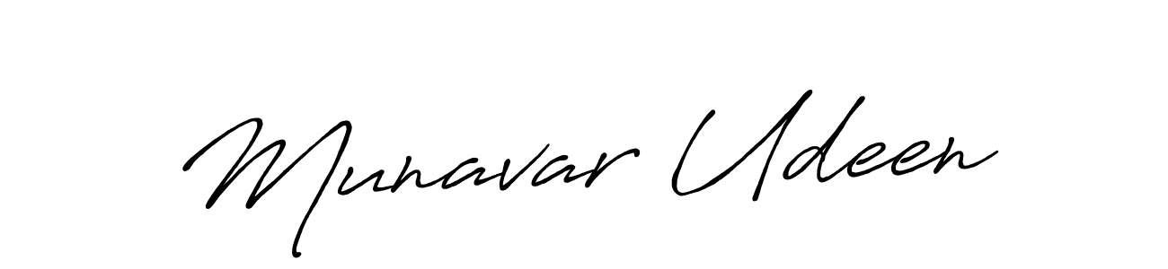 Create a beautiful signature design for name Munavar Udeen. With this signature (Antro_Vectra_Bolder) fonts, you can make a handwritten signature for free. Munavar Udeen signature style 7 images and pictures png