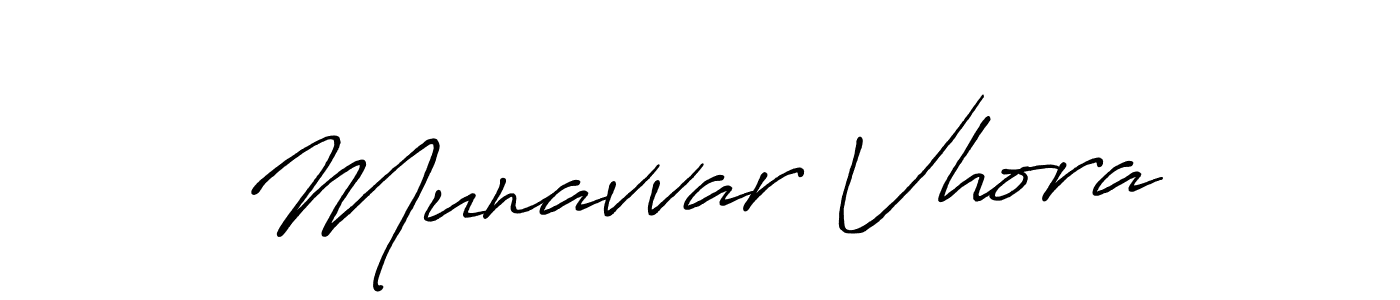 Make a beautiful signature design for name Munavvar Vhora. With this signature (Antro_Vectra_Bolder) style, you can create a handwritten signature for free. Munavvar Vhora signature style 7 images and pictures png