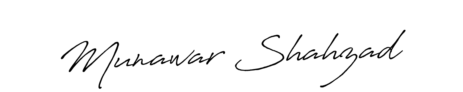 Create a beautiful signature design for name Munawar Shahzad. With this signature (Antro_Vectra_Bolder) fonts, you can make a handwritten signature for free. Munawar Shahzad signature style 7 images and pictures png