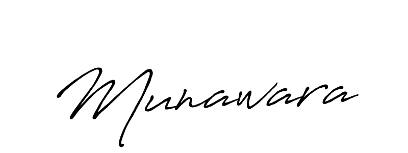 Use a signature maker to create a handwritten signature online. With this signature software, you can design (Antro_Vectra_Bolder) your own signature for name Munawara. Munawara signature style 7 images and pictures png