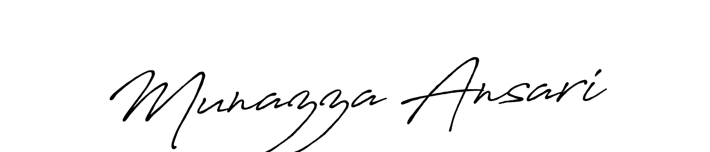 You should practise on your own different ways (Antro_Vectra_Bolder) to write your name (Munazza Ansari) in signature. don't let someone else do it for you. Munazza Ansari signature style 7 images and pictures png