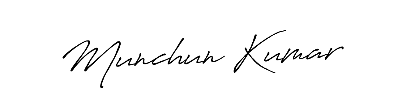 Once you've used our free online signature maker to create your best signature Antro_Vectra_Bolder style, it's time to enjoy all of the benefits that Munchun Kumar name signing documents. Munchun Kumar signature style 7 images and pictures png