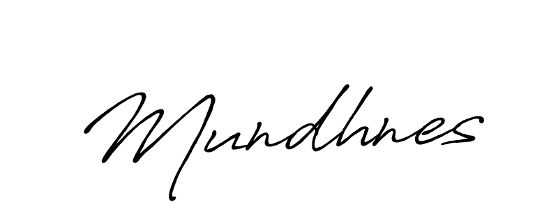 How to make Mundhnes name signature. Use Antro_Vectra_Bolder style for creating short signs online. This is the latest handwritten sign. Mundhnes signature style 7 images and pictures png