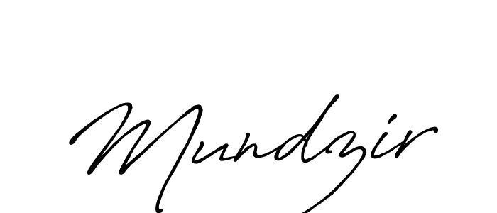 Make a beautiful signature design for name Mundzir. With this signature (Antro_Vectra_Bolder) style, you can create a handwritten signature for free. Mundzir signature style 7 images and pictures png