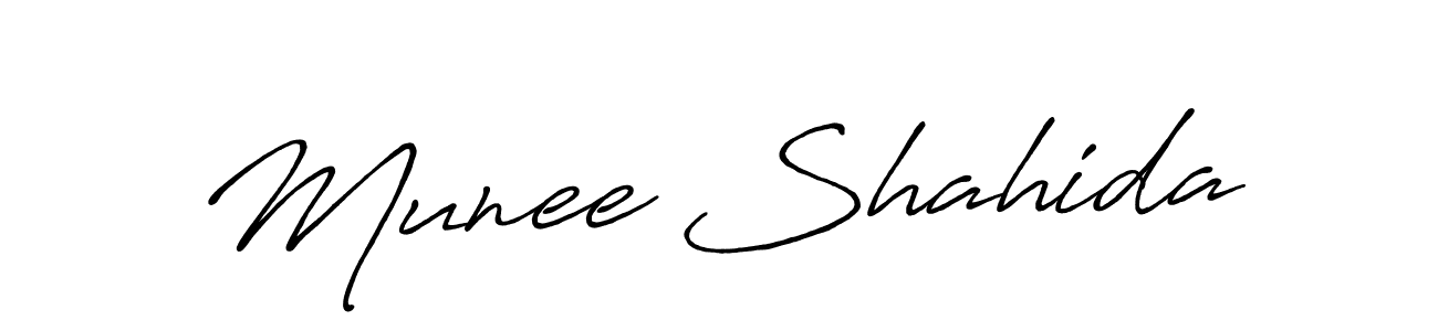 It looks lik you need a new signature style for name Munee Shahida. Design unique handwritten (Antro_Vectra_Bolder) signature with our free signature maker in just a few clicks. Munee Shahida signature style 7 images and pictures png