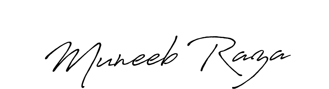 Create a beautiful signature design for name Muneeb Raza. With this signature (Antro_Vectra_Bolder) fonts, you can make a handwritten signature for free. Muneeb Raza signature style 7 images and pictures png