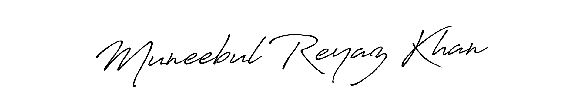 How to make Muneebul Reyaz Khan name signature. Use Antro_Vectra_Bolder style for creating short signs online. This is the latest handwritten sign. Muneebul Reyaz Khan signature style 7 images and pictures png