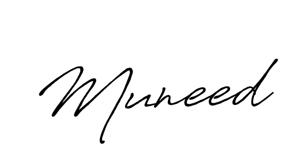 Create a beautiful signature design for name Muneed. With this signature (Antro_Vectra_Bolder) fonts, you can make a handwritten signature for free. Muneed signature style 7 images and pictures png