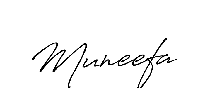 Design your own signature with our free online signature maker. With this signature software, you can create a handwritten (Antro_Vectra_Bolder) signature for name Muneefa. Muneefa signature style 7 images and pictures png