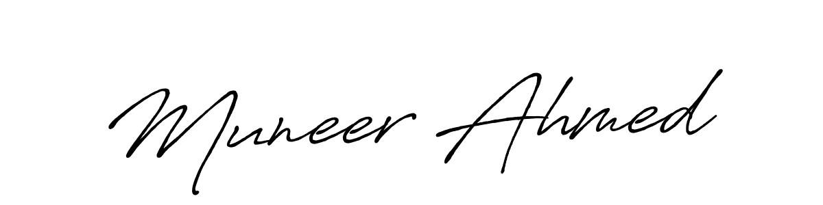 This is the best signature style for the Muneer Ahmed name. Also you like these signature font (Antro_Vectra_Bolder). Mix name signature. Muneer Ahmed signature style 7 images and pictures png