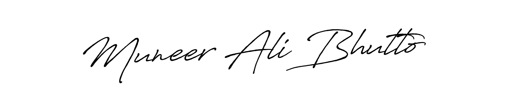 Also we have Muneer Ali Bhutto name is the best signature style. Create professional handwritten signature collection using Antro_Vectra_Bolder autograph style. Muneer Ali Bhutto signature style 7 images and pictures png