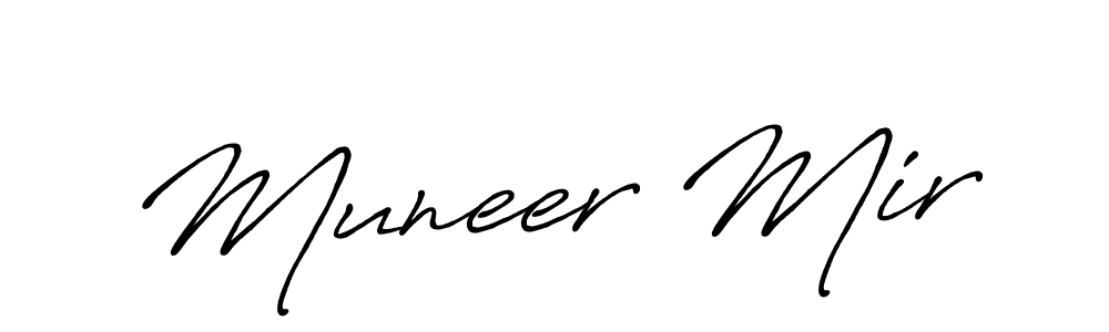 How to make Muneer Mir signature? Antro_Vectra_Bolder is a professional autograph style. Create handwritten signature for Muneer Mir name. Muneer Mir signature style 7 images and pictures png