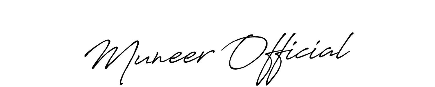 It looks lik you need a new signature style for name Muneer Official. Design unique handwritten (Antro_Vectra_Bolder) signature with our free signature maker in just a few clicks. Muneer Official signature style 7 images and pictures png