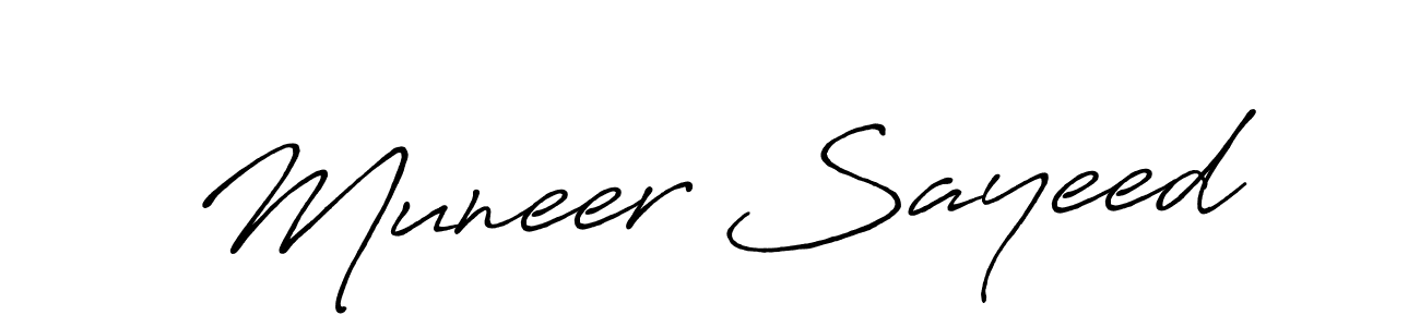 Design your own signature with our free online signature maker. With this signature software, you can create a handwritten (Antro_Vectra_Bolder) signature for name Muneer Sayeed. Muneer Sayeed signature style 7 images and pictures png