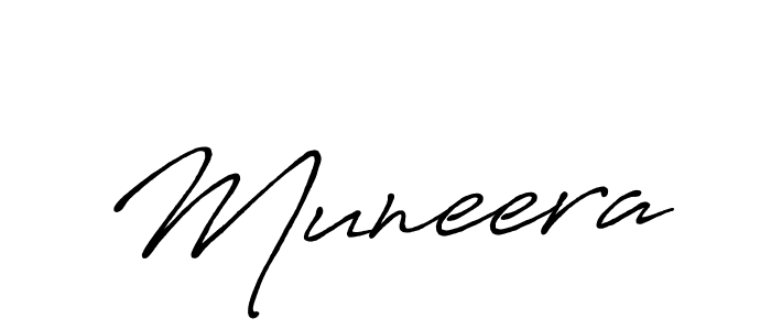 Create a beautiful signature design for name Muneera. With this signature (Antro_Vectra_Bolder) fonts, you can make a handwritten signature for free. Muneera signature style 7 images and pictures png