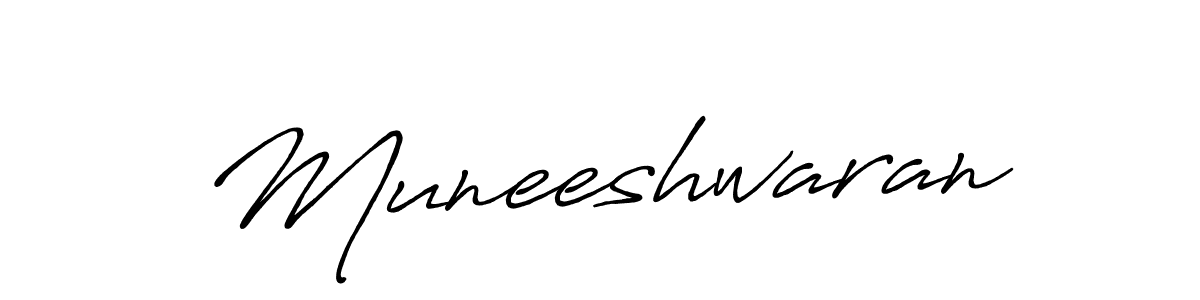 Make a beautiful signature design for name Muneeshwaran. With this signature (Antro_Vectra_Bolder) style, you can create a handwritten signature for free. Muneeshwaran signature style 7 images and pictures png