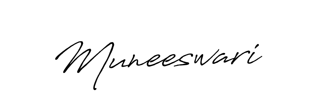 Make a beautiful signature design for name Muneeswari. With this signature (Antro_Vectra_Bolder) style, you can create a handwritten signature for free. Muneeswari signature style 7 images and pictures png