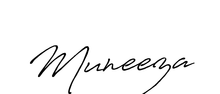 Design your own signature with our free online signature maker. With this signature software, you can create a handwritten (Antro_Vectra_Bolder) signature for name Muneeza. Muneeza signature style 7 images and pictures png