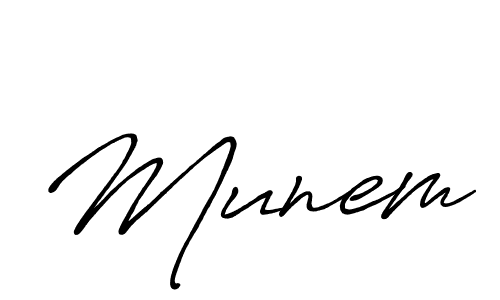 Use a signature maker to create a handwritten signature online. With this signature software, you can design (Antro_Vectra_Bolder) your own signature for name Munem. Munem signature style 7 images and pictures png
