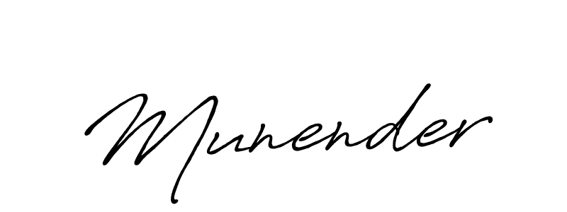 The best way (Antro_Vectra_Bolder) to make a short signature is to pick only two or three words in your name. The name Munender include a total of six letters. For converting this name. Munender signature style 7 images and pictures png