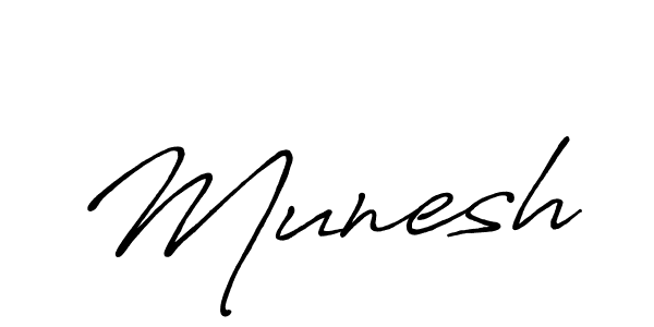Munesh stylish signature style. Best Handwritten Sign (Antro_Vectra_Bolder) for my name. Handwritten Signature Collection Ideas for my name Munesh. Munesh signature style 7 images and pictures png