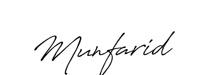 Make a beautiful signature design for name Munfarid. With this signature (Antro_Vectra_Bolder) style, you can create a handwritten signature for free. Munfarid signature style 7 images and pictures png