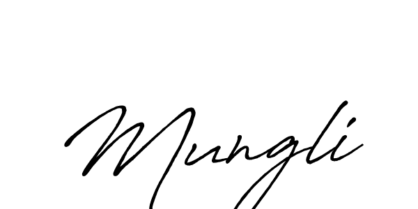 Make a beautiful signature design for name Mungli. With this signature (Antro_Vectra_Bolder) style, you can create a handwritten signature for free. Mungli signature style 7 images and pictures png
