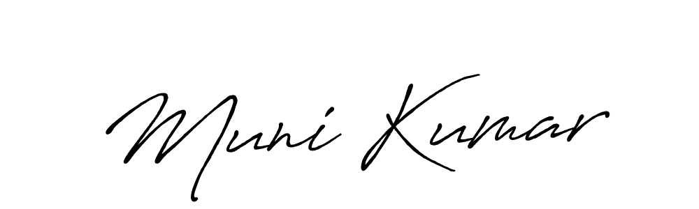 Design your own signature with our free online signature maker. With this signature software, you can create a handwritten (Antro_Vectra_Bolder) signature for name Muni Kumar. Muni Kumar signature style 7 images and pictures png