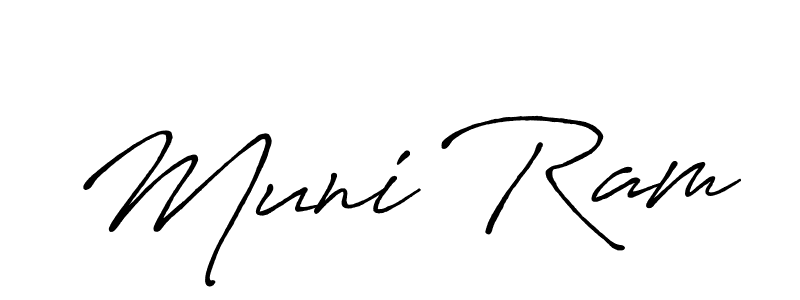 How to make Muni Ram name signature. Use Antro_Vectra_Bolder style for creating short signs online. This is the latest handwritten sign. Muni Ram signature style 7 images and pictures png