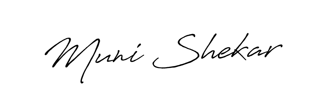 Similarly Antro_Vectra_Bolder is the best handwritten signature design. Signature creator online .You can use it as an online autograph creator for name Muni Shekar. Muni Shekar signature style 7 images and pictures png