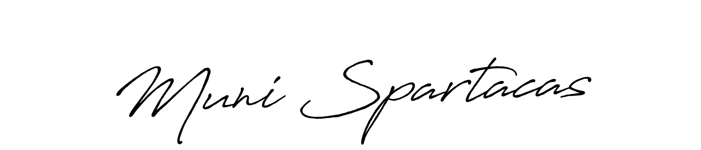 Design your own signature with our free online signature maker. With this signature software, you can create a handwritten (Antro_Vectra_Bolder) signature for name Muni Spartacas. Muni Spartacas signature style 7 images and pictures png