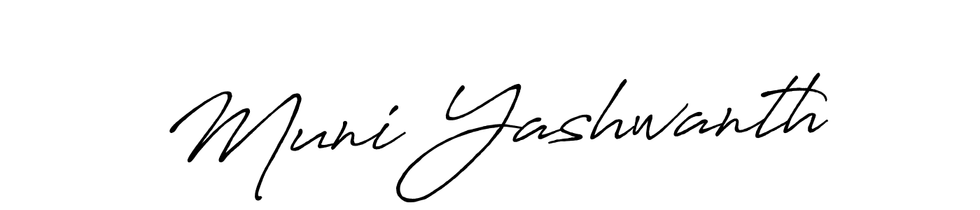 Design your own signature with our free online signature maker. With this signature software, you can create a handwritten (Antro_Vectra_Bolder) signature for name Muni Yashwanth. Muni Yashwanth signature style 7 images and pictures png
