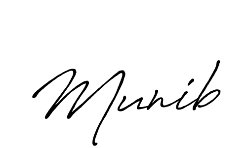 How to make Munib name signature. Use Antro_Vectra_Bolder style for creating short signs online. This is the latest handwritten sign. Munib signature style 7 images and pictures png