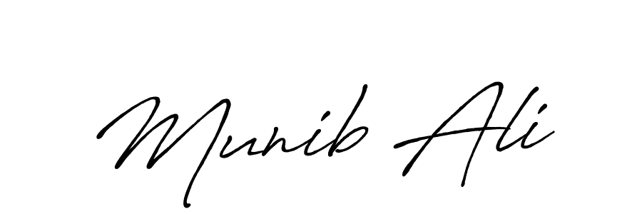 Antro_Vectra_Bolder is a professional signature style that is perfect for those who want to add a touch of class to their signature. It is also a great choice for those who want to make their signature more unique. Get Munib Ali name to fancy signature for free. Munib Ali signature style 7 images and pictures png