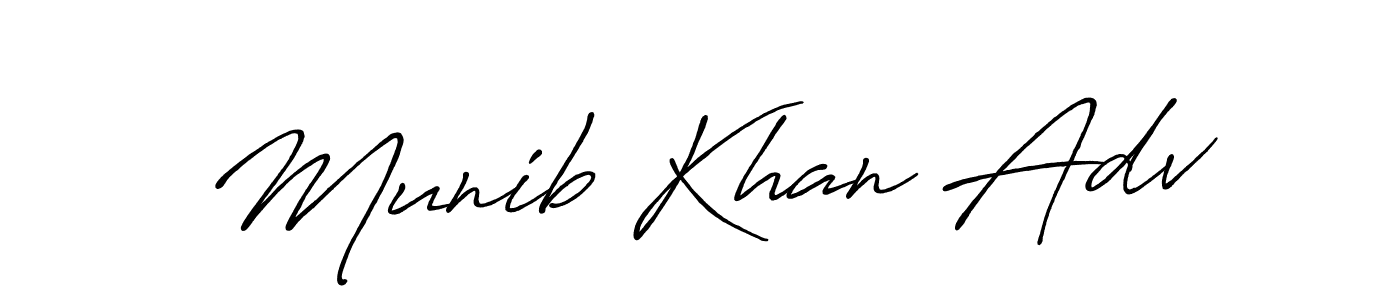 How to make Munib Khan Adv signature? Antro_Vectra_Bolder is a professional autograph style. Create handwritten signature for Munib Khan Adv name. Munib Khan Adv signature style 7 images and pictures png