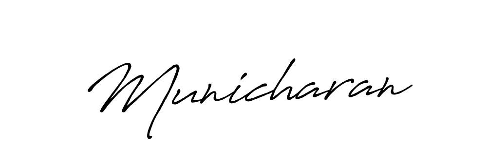 It looks lik you need a new signature style for name Municharan. Design unique handwritten (Antro_Vectra_Bolder) signature with our free signature maker in just a few clicks. Municharan signature style 7 images and pictures png