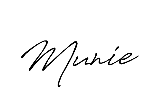 You should practise on your own different ways (Antro_Vectra_Bolder) to write your name (Munie) in signature. don't let someone else do it for you. Munie signature style 7 images and pictures png