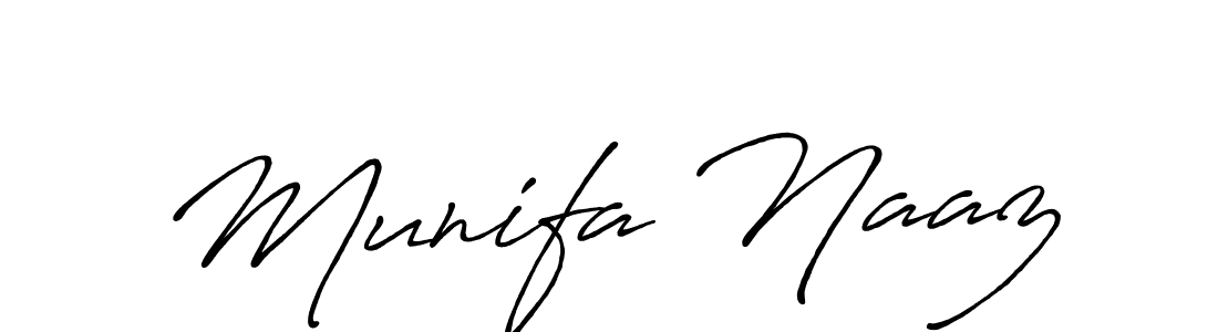 It looks lik you need a new signature style for name Munifa Naaz. Design unique handwritten (Antro_Vectra_Bolder) signature with our free signature maker in just a few clicks. Munifa Naaz signature style 7 images and pictures png