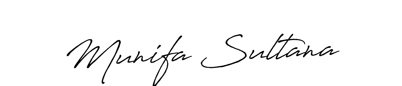 Design your own signature with our free online signature maker. With this signature software, you can create a handwritten (Antro_Vectra_Bolder) signature for name Munifa Sultana. Munifa Sultana signature style 7 images and pictures png