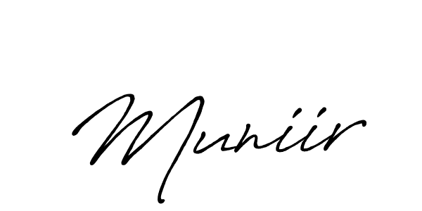 How to make Muniir signature? Antro_Vectra_Bolder is a professional autograph style. Create handwritten signature for Muniir name. Muniir signature style 7 images and pictures png